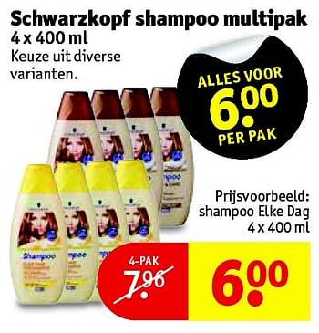 Aanbiedingen Shampoo elke dag - Schwartzkopf - Geldig van 03/08/2015 tot 16/08/2015 bij Kruidvat