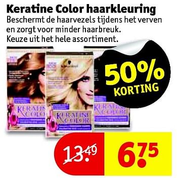 Aanbiedingen Keratine color haarkleuring - Schwartzkopf - Geldig van 03/08/2015 tot 16/08/2015 bij Kruidvat
