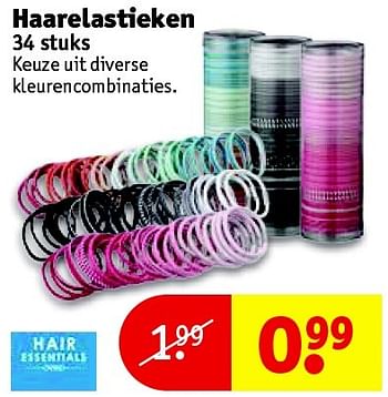 Aanbiedingen Haarelastieken - Hair Essentials - Geldig van 03/08/2015 tot 16/08/2015 bij Kruidvat