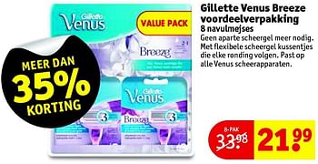 Aanbiedingen Gillette venus breeze voordeelverpakking - Gillette - Geldig van 03/08/2015 tot 16/08/2015 bij Kruidvat