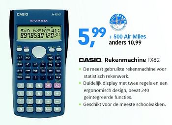 Aanbiedingen Casio rekenmachine fx82 - Casio - Geldig van 03/08/2015 tot 14/08/2015 bij Dixons