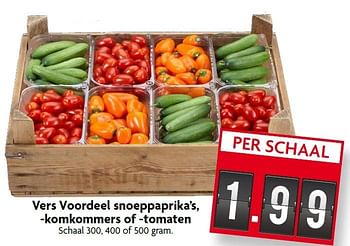 Aanbiedingen Vers voordeel snoeppaprika`s, komkommers of tomaten - Huismerk - Deka Markt - Geldig van 09/08/2015 tot 15/08/2015 bij Deka Markt
