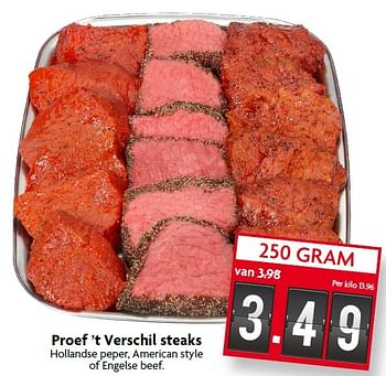 Aanbiedingen Proef `t verschil steaks - Huismerk - Deka Markt - Geldig van 09/08/2015 tot 15/08/2015 bij Deka Markt