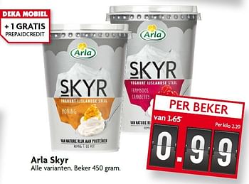 Aanbiedingen Arla skyr - Arla - Geldig van 09/08/2015 tot 15/08/2015 bij Deka Markt