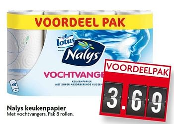 Aanbiedingen Nalys keukenpapier - Lotus Nalys - Geldig van 09/08/2015 tot 15/08/2015 bij Deka Markt