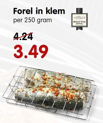 Aanbiedingen Forel in klem - Smit Vis - Geldig van 09/08/2015 tot 15/08/2015 bij Em-té