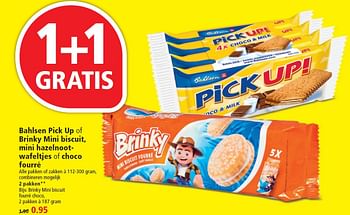Aanbiedingen Brinky mini biscuit fourré choco - Brinky - Geldig van 09/08/2015 tot 15/08/2015 bij Plus