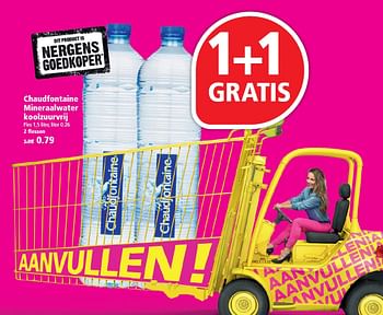 Aanbiedingen Chaudfontaine mineraalwater koolzuurvrij - Chaudfontaine - Geldig van 09/08/2015 tot 15/08/2015 bij Plus