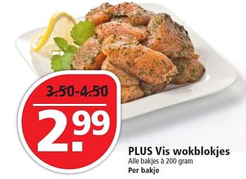 Aanbiedingen Plus vis wokblokjes - Huismerk - Plus - Geldig van 09/08/2015 tot 15/08/2015 bij Plus