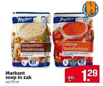Aanbiedingen Markant soep in zak - Markant - Geldig van 10/08/2015 tot 16/08/2015 bij Coop