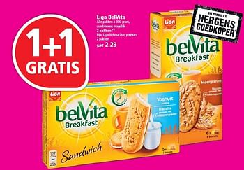 Aanbiedingen Liga belvita duo yoghurt - Liga - Geldig van 09/08/2015 tot 15/08/2015 bij Plus