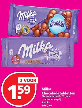 Aanbiedingen Milka chocoladetabletten - Milka - Geldig van 09/08/2015 tot 15/08/2015 bij Plus