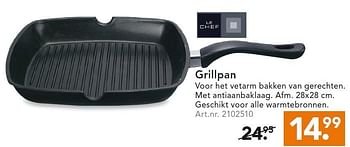 Aanbiedingen Grillpan - Le Chef - Geldig van 10/08/2015 tot 19/08/2015 bij Blokker