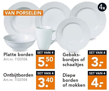 Aanbiedingen Platte borden - Huismerk - Blokker - Geldig van 10/08/2015 tot 19/08/2015 bij Blokker