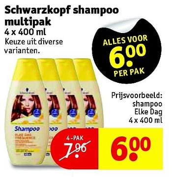 Aanbiedingen Shampoo elke dag - Schwartzkopf - Geldig van 10/08/2015 tot 16/08/2015 bij Kruidvat