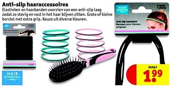 Aanbiedingen Anti-slip haaraccessoires - Hair Essentials - Geldig van 10/08/2015 tot 16/08/2015 bij Kruidvat