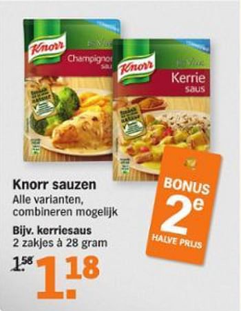 Aanbiedingen Kerriesaus - Knorr - Geldig van 10/08/2015 tot 16/08/2015 bij Albert Heijn
