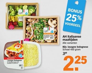 Aanbiedingen Lasagne bolognese - Huismerk - Albert Heijn - Geldig van 10/08/2015 tot 16/08/2015 bij Albert Heijn