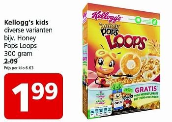 Aanbiedingen Honey pops loops - Kellogg's - Geldig van 10/08/2015 tot 16/08/2015 bij Jan Linders