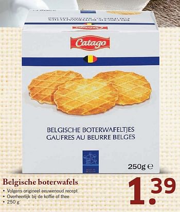 Aanbiedingen Belgische boterwafels - Catago - Geldig van 10/08/2015 tot 16/08/2015 bij Lidl