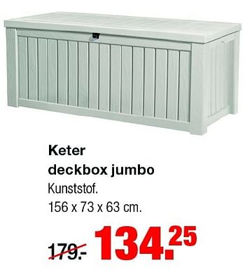 Aanbiedingen Keter deckbox jumbo - Keter - Geldig van 10/08/2015 tot 16/08/2015 bij Praxis