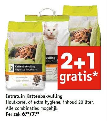 Aanbiedingen Intratuin kattenbakvulling - Huismerk - Intratuin - Geldig van 10/08/2015 tot 16/08/2015 bij Intratuin