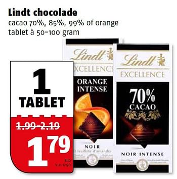 Aanbiedingen Lindt chocolade - Lindt - Geldig van 10/08/2015 tot 16/08/2015 bij Poiesz