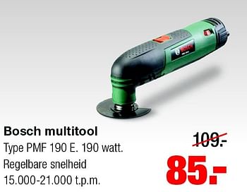 Aanbiedingen Bosch multitool pmf 190 e - Bosch - Geldig van 10/08/2015 tot 16/08/2015 bij Praxis