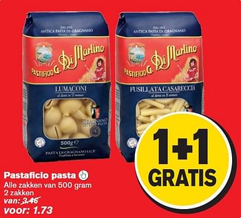 Aanbiedingen Pastafi cio pasta  - Pastificio di Martino - Geldig van 12/08/2015 tot 18/08/2015 bij Hoogvliet
