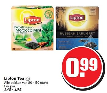 Aanbiedingen Lipton tea  - Lipton - Geldig van 12/08/2015 tot 18/08/2015 bij Hoogvliet
