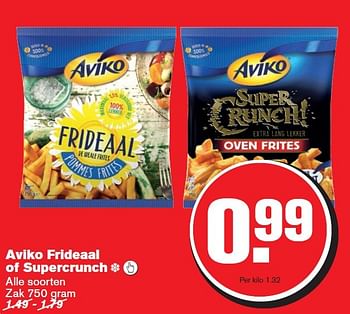 Aanbiedingen Aviko frideaal of supercrunch - Aviko - Geldig van 12/08/2015 tot 18/08/2015 bij Hoogvliet