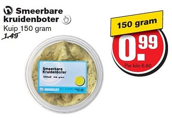 Aanbiedingen Smeerbare kruidenboter  - Huismerk - Hoogvliet - Geldig van 12/08/2015 tot 18/08/2015 bij Hoogvliet