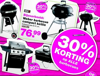 Aanbiedingen Weber barbecue compact kettle - Weber - Geldig van 13/08/2015 tot 16/08/2015 bij Praxis