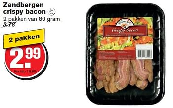 Aanbiedingen Zandbergen crispy bacon - Zandbergen - Geldig van 12/08/2015 tot 18/08/2015 bij Hoogvliet