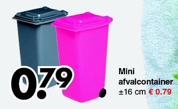 Aanbiedingen Mini afvalcontainer - Huismerk - Wibra - Geldig van 10/08/2015 tot 22/08/2015 bij Wibra