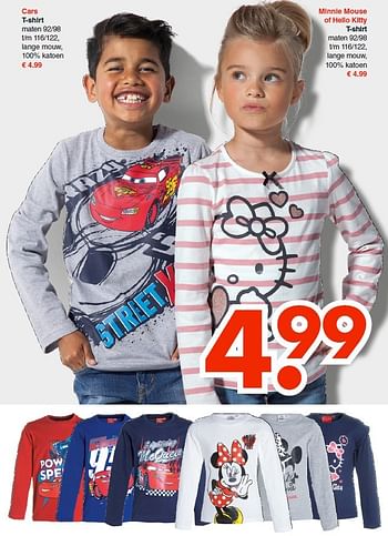 Aanbiedingen Cars t-shirt - Cars - Geldig van 10/08/2015 tot 22/08/2015 bij Wibra