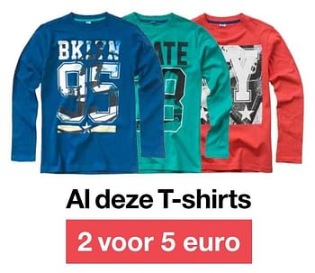 Aanbiedingen Al deze t-shirts - Huismerk - Zeeman  - Geldig van 15/08/2015 tot 29/08/2015 bij Zeeman