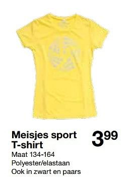 Aanbiedingen Meisjes sport t-shirt - Huismerk - Zeeman  - Geldig van 15/08/2015 tot 29/08/2015 bij Zeeman