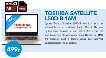 Aanbiedingen Toshiba satellite l50d-b-16m - Toshiba - Geldig van 01/08/2015 tot 31/08/2015 bij Coolblue