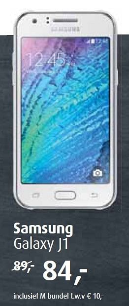 Aanbiedingen Samsung galaxy j1 - Samsung - Geldig van 03/08/2015 tot 06/09/2015 bij Belcompany