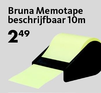 Aanbiedingen Bruna memotape beschrijfbaar - Huismerk-Bruna - Geldig van 03/08/2015 tot 06/09/2015 bij Bruna