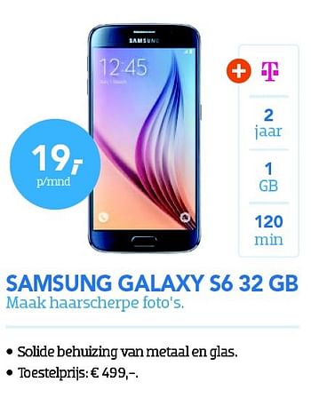 Aanbiedingen Samsung galaxy s6 32 gb maak haarscherpe foto`s - Samsung - Geldig van 01/08/2015 tot 31/08/2015 bij Coolblue