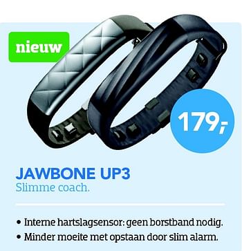 Aanbiedingen Jawbone up3 slimme coach - Jawbone - Geldig van 01/08/2015 tot 31/08/2015 bij Coolblue