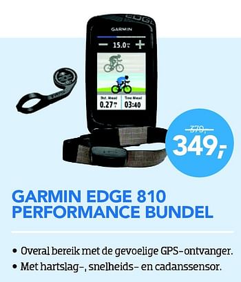 Aanbiedingen Garmin edge 810 performance bundel - Garmin - Geldig van 01/08/2015 tot 31/08/2015 bij Coolblue