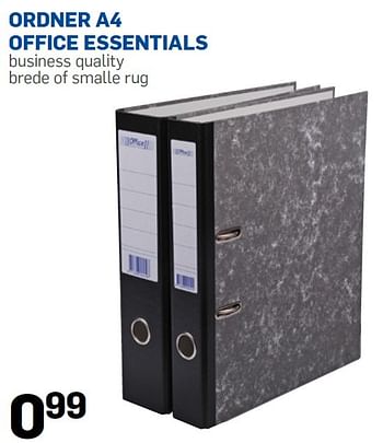 Aanbiedingen Ordner a4 office essentials - Office Essentials - Geldig van 05/08/2015 tot 06/09/2015 bij Action