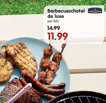 Aanbiedingen Barbecueschotel de luxe - Heerlyckheeden - Geldig van 16/08/2015 tot 22/08/2015 bij Em-té