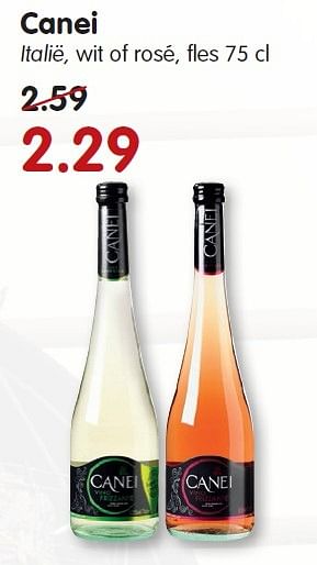 Aanbiedingen Canei italië, wit of rosé - Rosé wijnen - Geldig van 16/08/2015 tot 22/08/2015 bij Em-té