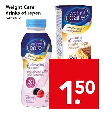 Aanbiedingen Weight care drinks of repen - Weight Care - Geldig van 16/08/2015 tot 22/08/2015 bij Deen Supermarkten