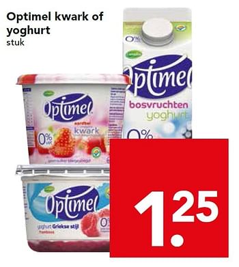 Aanbiedingen Optimel kwark of yoghurt - Optimel - Geldig van 16/08/2015 tot 22/08/2015 bij Deen Supermarkten