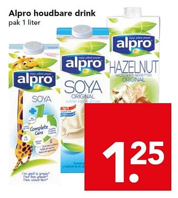 Aanbiedingen Alpro houdbare drink - Alpro Soya - Geldig van 16/08/2015 tot 22/08/2015 bij Deen Supermarkten